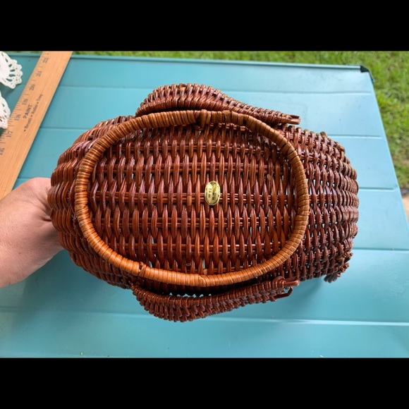 Wicker Rattan Turkey Woven Basket Display Farm House Style Vintage - Picture 3 of 8
